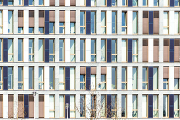 Detail of the facade of a building. Modern architecture.