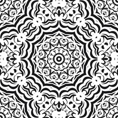 Seamless vector pattern. Geometric floral ornament. For Interior decoration, wallpaper, presentation, fashion design, print.