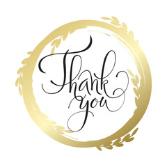 Lettering thank you, modern calligraphy. Thank You calligraphy.