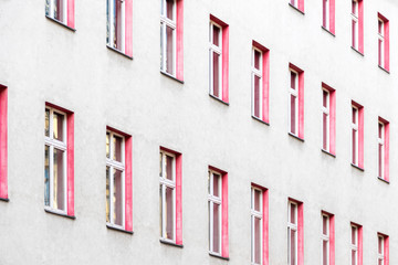 Detail of the facade of a building. Modern architecture.
