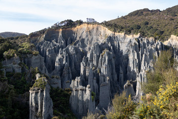 Fototapeta na wymiar Putangirua Pinnacles In New Zealand 