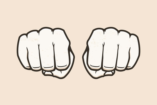 Human fists vector illustration