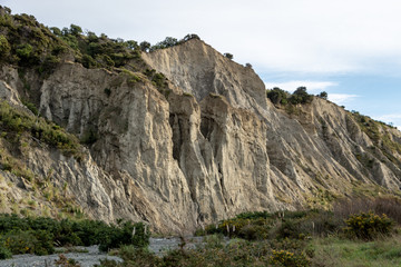 Fototapeta na wymiar Cliffs Of Putangirua Pinnacles In New Zealand 
