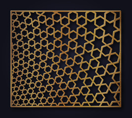 Oriental geometric ornament. For laser cutting.