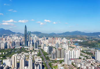skyline of modern city shenzhen