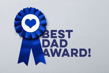 Father's day blue celebration rosette with message