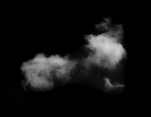 clouds on black background