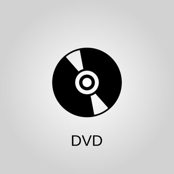 DVD icon. DVD symbol. Flat design. Stock - Vector illustration