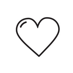 Playing card heart suit flat icon for apps and websites