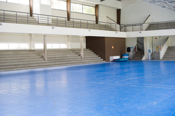 Empty school gymnasium
