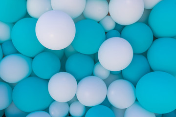 Green balloons, green and white bubbles beautiful holiday texture, background