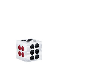 Dice isolated on white background.