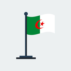 Flag of Algeria.Flag Stand. Vector Illustration