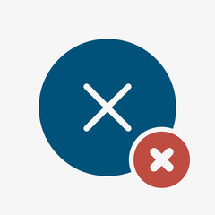 Cancel icon, signs icon with cancel sign. Cancel icon and close, delete, remove symbol