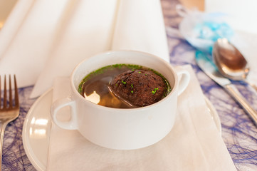 liver dumpling soup