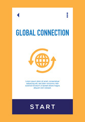 Fototapeta premium Global Connection Icon