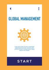 Fototapeta na wymiar Global Management Icon
