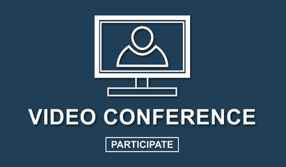 Fototapeta na wymiar Concept of video conference