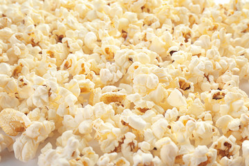 Tasty popcorn, closeup