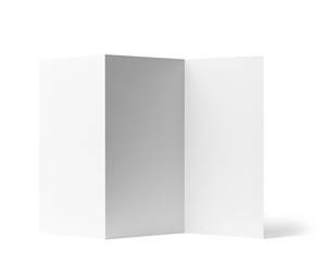 folded leaflet white blank paper template book