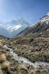 Himalaya Annapurna Sonnenstrahlen Berge Hiking Fluss