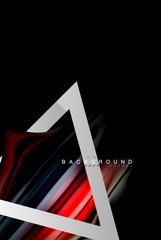 Liquid fluid colors holographic design with metallic style line shape