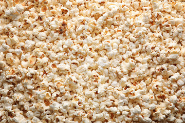 Delicious popcorn as background