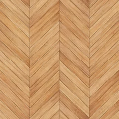 Behang Hout textuur muur Naadloze hout parketstructuur chevron lichtbruin