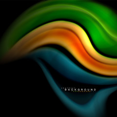 Fluid mixing colors vector wave abstract background design. Colorful mesh waves