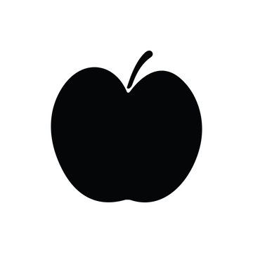 Apple big black icon on white background