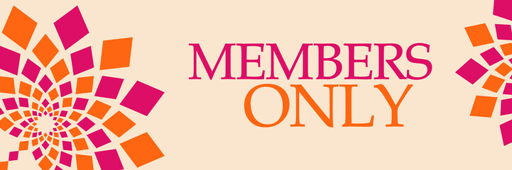 Members Only Pink Orange Floral Horizontal 