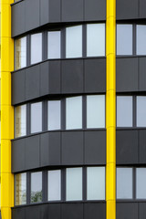 yellow black background of construction office building