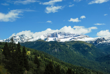 Fototapeta na wymiar View on little part of the alpine arc
