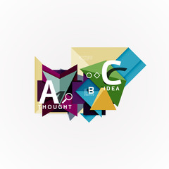 Geometric design abstract option infographics