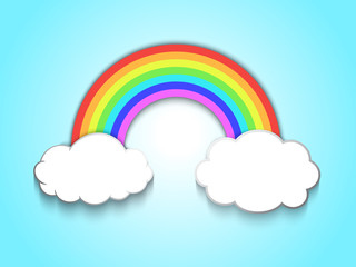 rainbow and clouds