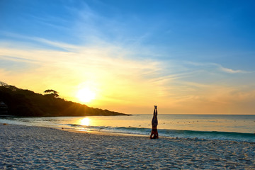 sunset on the sea