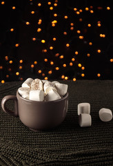 cup of cacao from marshmallow