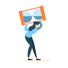 Woman with hourglass.