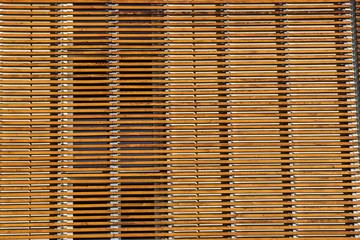Texture of wood lath wall background