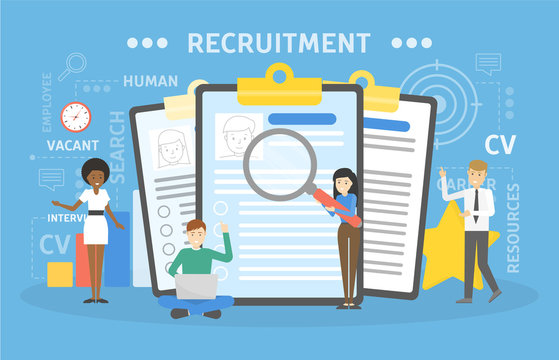 Recruitment concept illustration.