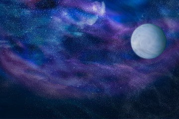 Obraz na płótnie Canvas Space, exoplanet. Large Magellanic Cloud