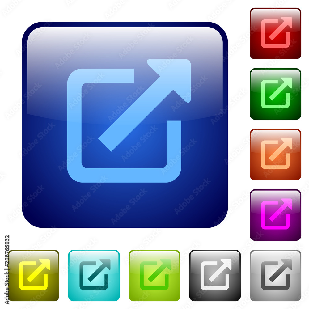 Poster external link color square buttons