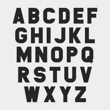 Vector modern alphabet set. Latin alphabet letters.