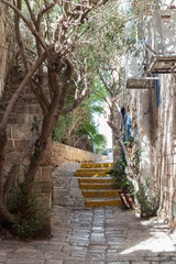 Quiet street in old city Yafo-Israel