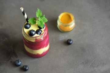 Blueberry and turmeric smoothie
