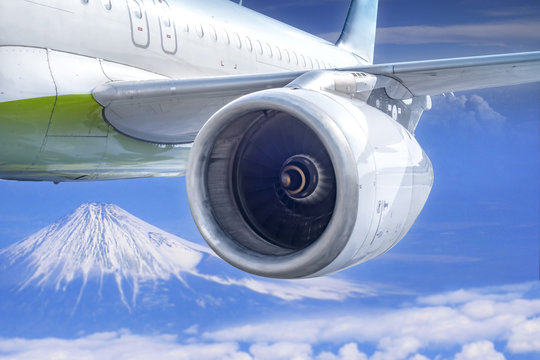 An airplane flying in the sky