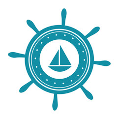 Boat And Maritime Rudder Icon Design Logo	