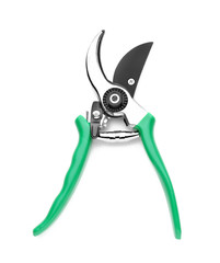 Garden pruner on white background