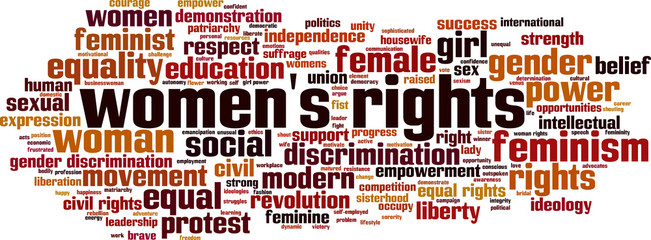 Women's rights word cloud