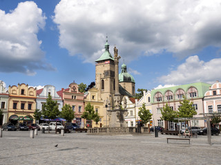 Fototapeta na wymiar Square from the second half of the sixteenth century, Havlíčkův Brod, Czech Republic
